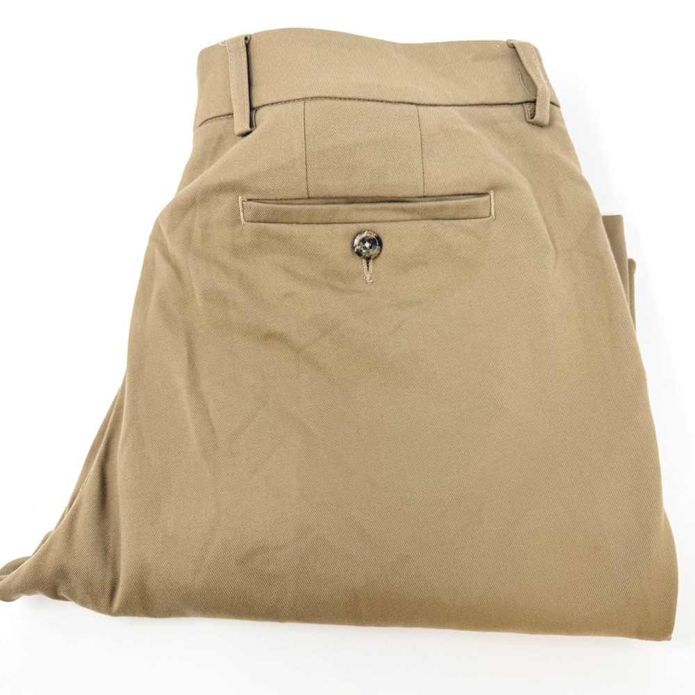 Mizzen + Main Mens Size 34 Performance Chino Pants Khaki Tan Stretch Made in USA